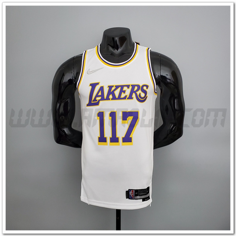 Maglia Los Angeles Lakers (Chief #117) Bianco 75°anniversario X-BOX Joint