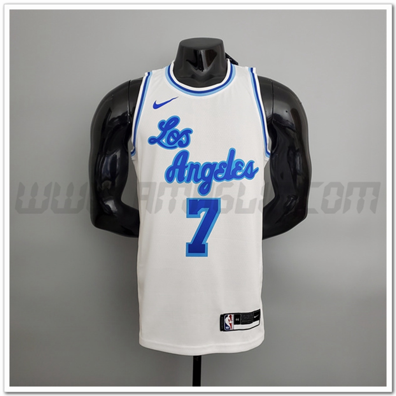 Maglia Los Angeles Lakers (Anthony #7) Bianco Latin Night (High Head)