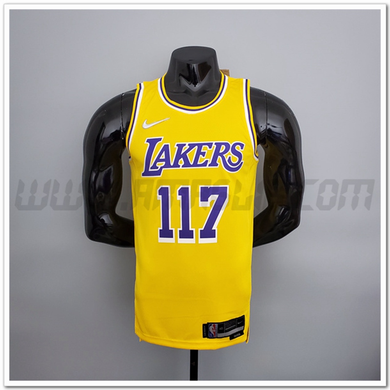 Maglia Los Angeles Lakers (Chief #117) Giallo 75°anniversario X-BOX Joint