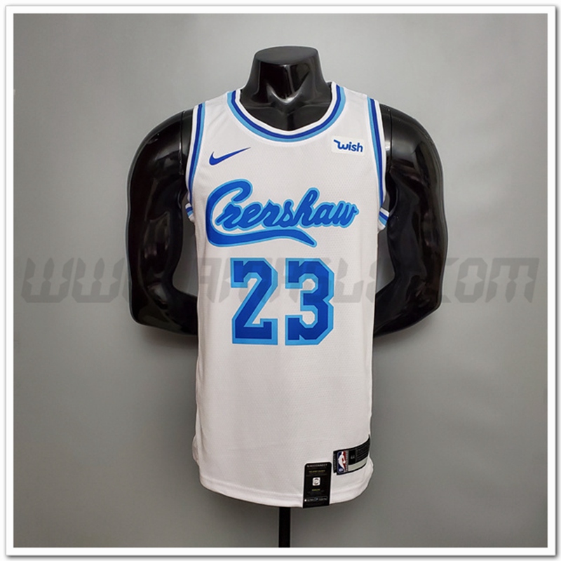 Maglia Los Angeles Lakers (James #23) Bianco