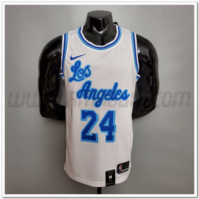 Maglia Los Angeles Lakers (Bryant #24) Bianco Retro Night