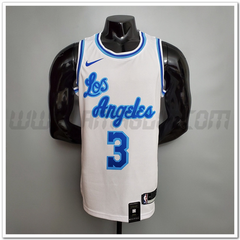 Maglia Los Angeles Lakers (Davis #3) Bianco Retro Night