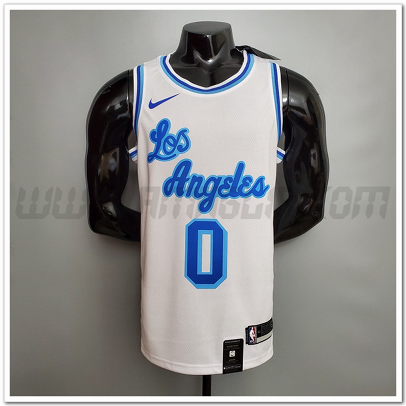 Maglia Los Angeles Lakers (Kuzma #0) Bianco Retro Night