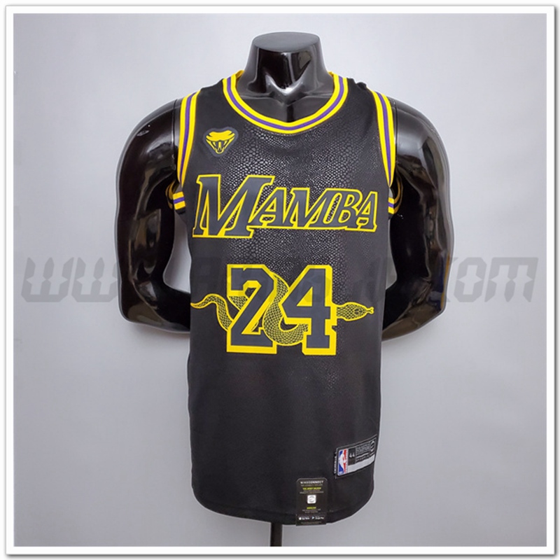 Maglia Los Angeles Lakers (Bryant #24) Nero/Giallo