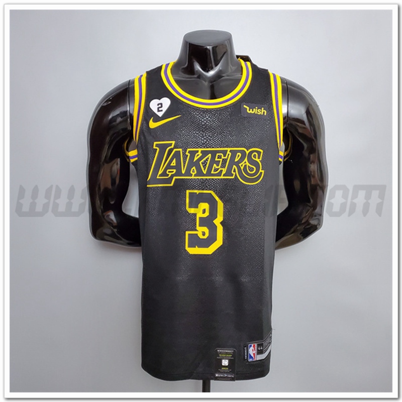 Maglia Los Angeles Lakers (Davis #3) Nero