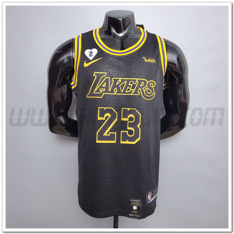 Maglia Los Angeles Lakers (James #23) Nero