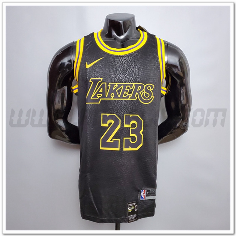 Nuovo Maglia Los Angeles Lakers (James #23) Nero