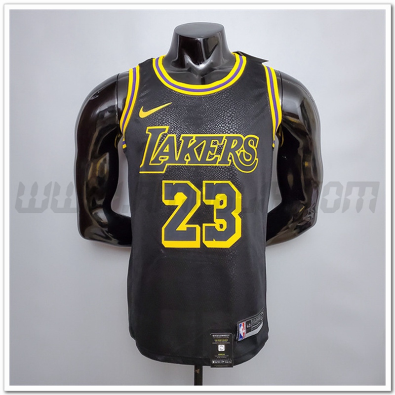 Nuovo Maglia Los Angeles Lakers (James #23) Nero