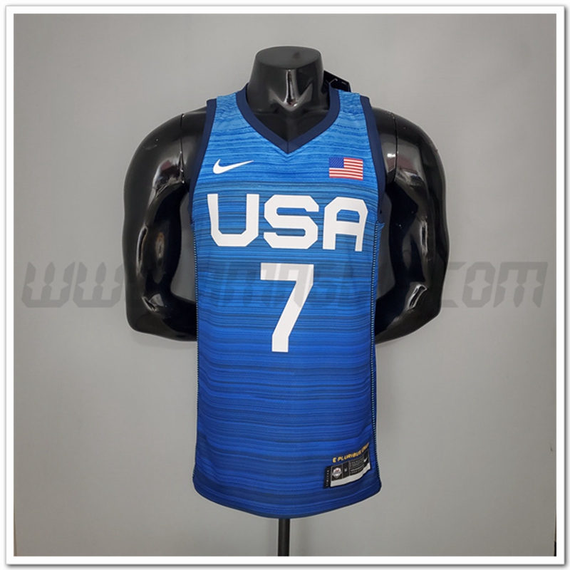 Maglia Jeux Olympiques (Durant #7) USA Team 2021 Blu