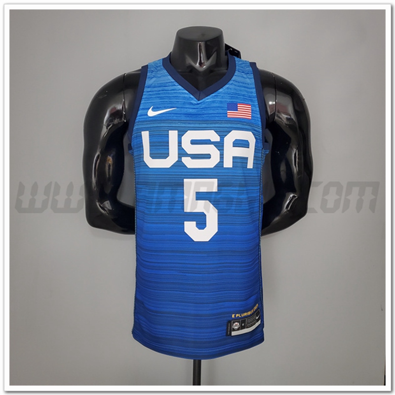 Maglia Jeux Olympiques (Laviine #5) USA Team 2021 Blu