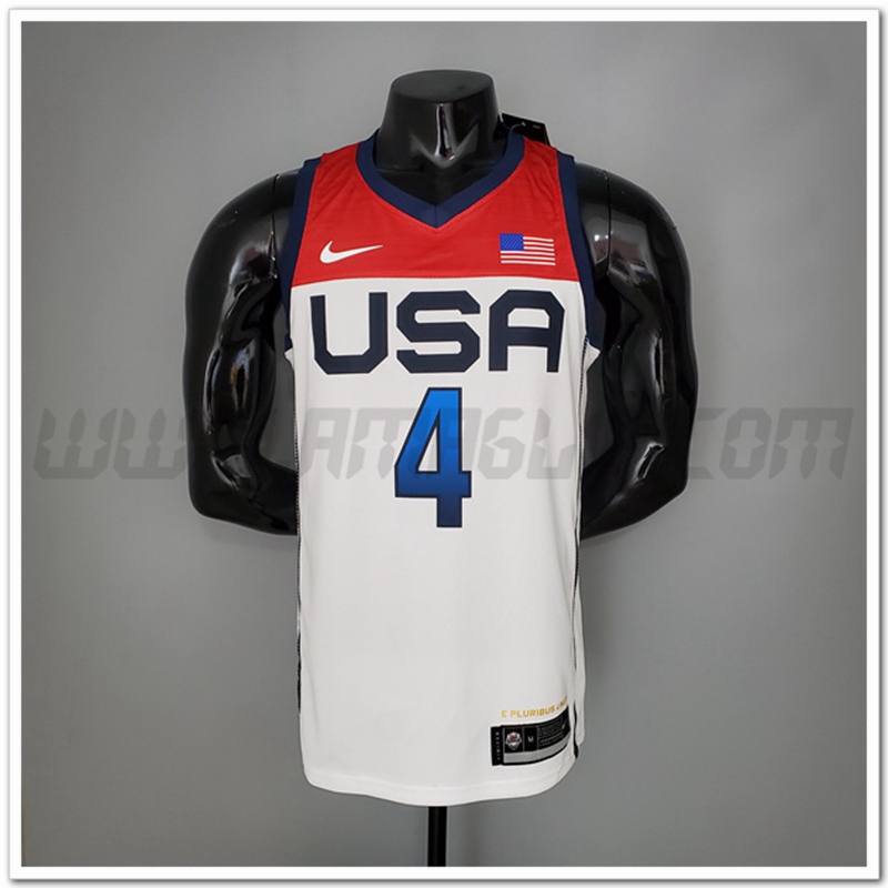 Maglia Jeux Olympiques (Beal #4) USA Team 2021 Bianco