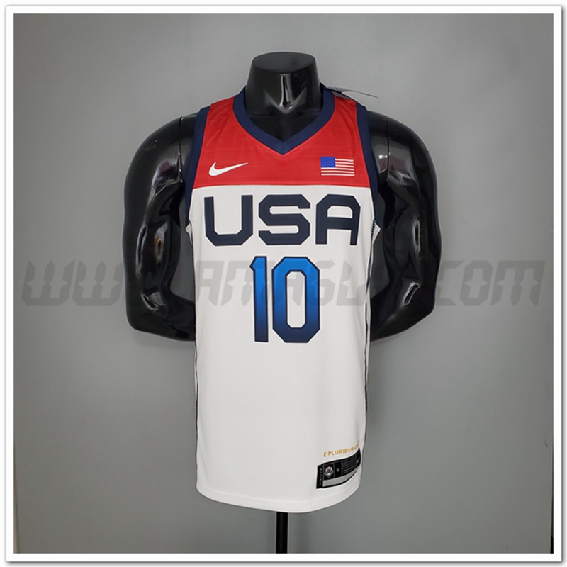 Maglia Jeux Olympiques (Tatum #10) USA Team 2021 Bianco