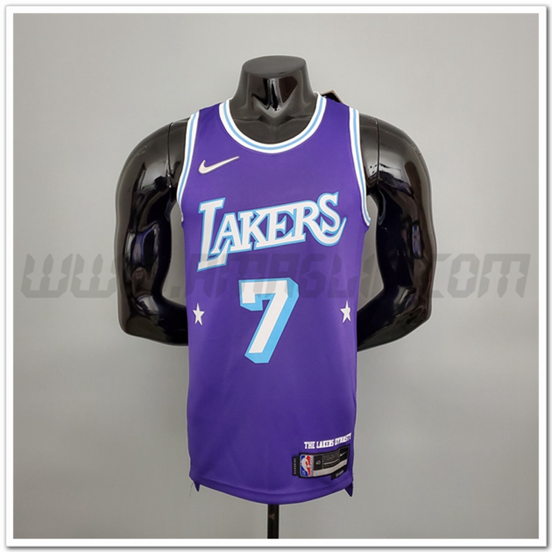 Maglia Los Angeles Lakers (Anthony #7) Porpora 75°anniversario Citta