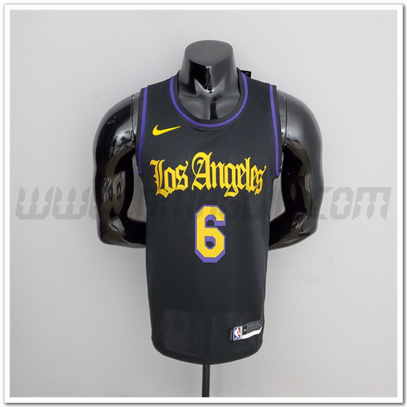 Maglia Los Angeles Lakers (James #6) 2021 Nero
