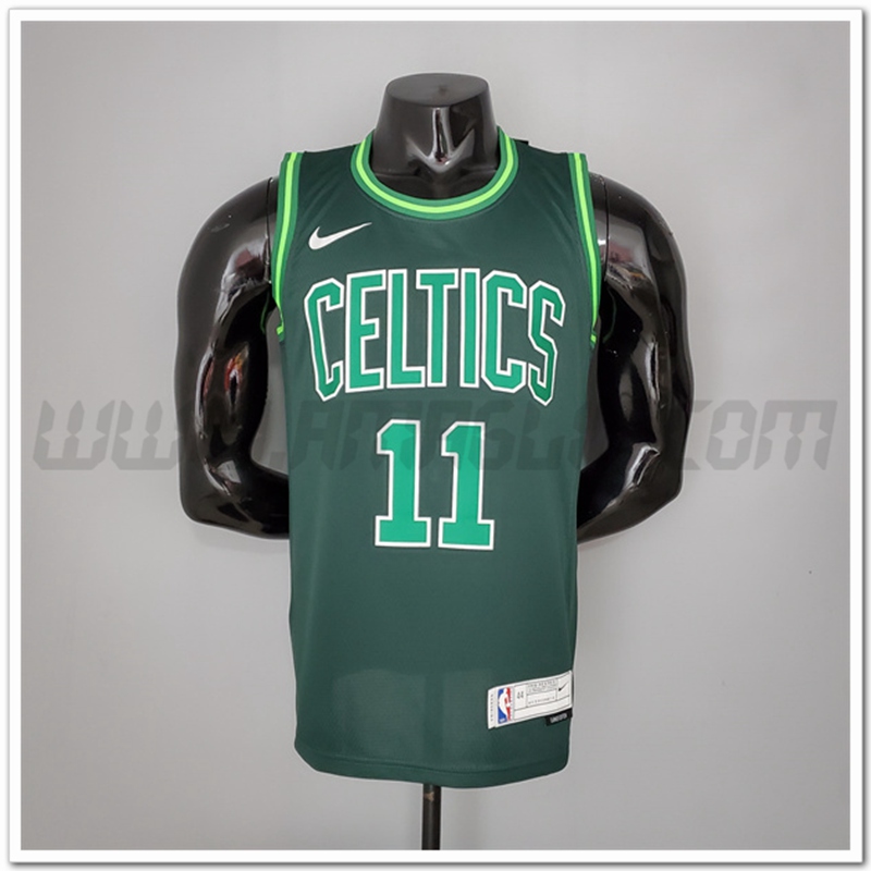 Maglia Boston Celtics (Irving #11) 2021 Verde Bonus Edition Dark