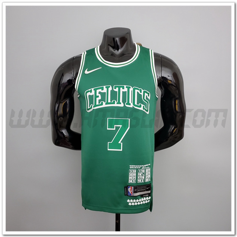 Maglia Boston Celtics (Brown #7) 2022 Verde Teltes Citta