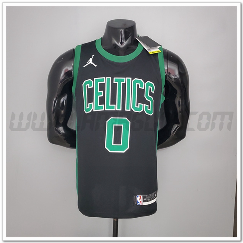 Maglia Boston Celtics (Tatum #0) Nero Jordan Theme