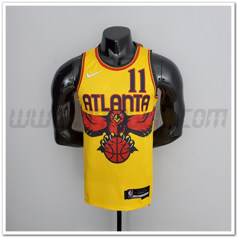Maglia Atlanta Hawks (Young #11) Giallo 75°anniversario Citta