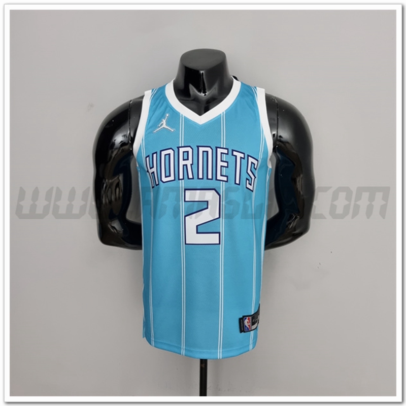 Maglia Charlotte Hornets (Ball #2) Blu 75°anniversario