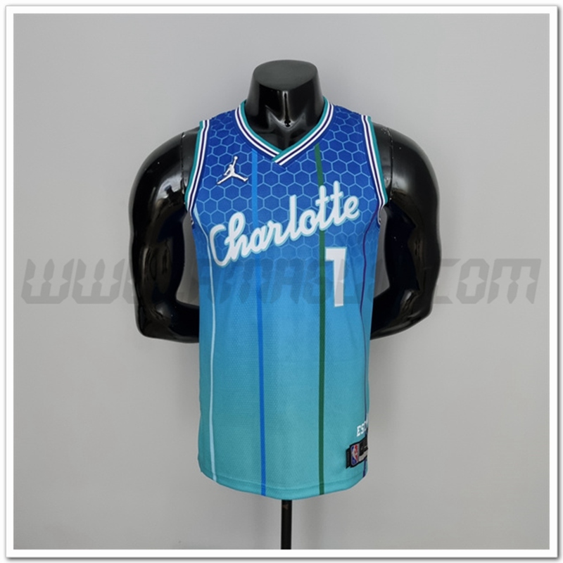 Maglia Charlotte Hornets (Ball #1) 2022 Blu Citta