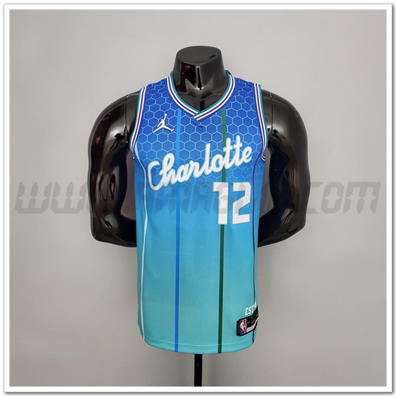 Maglia Charlotte Hornets (Oubre jr.#12) 2022 Blu Citta