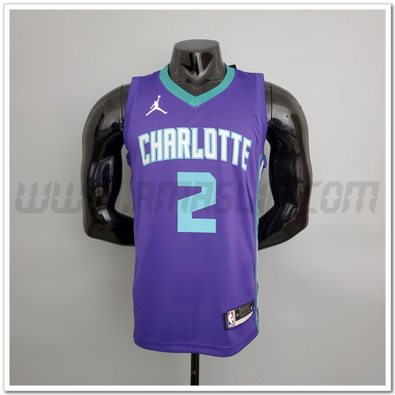 Maglia Charlotte Hornets (Ball #2) Porpora