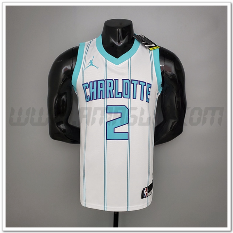 Nuovo Maglia Charlotte Hornets (Ball #2) Bianco