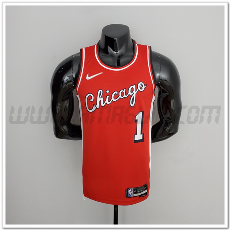 Maglia Chicago Bulls (Rose #1) Rosso 75°anniversario Citta