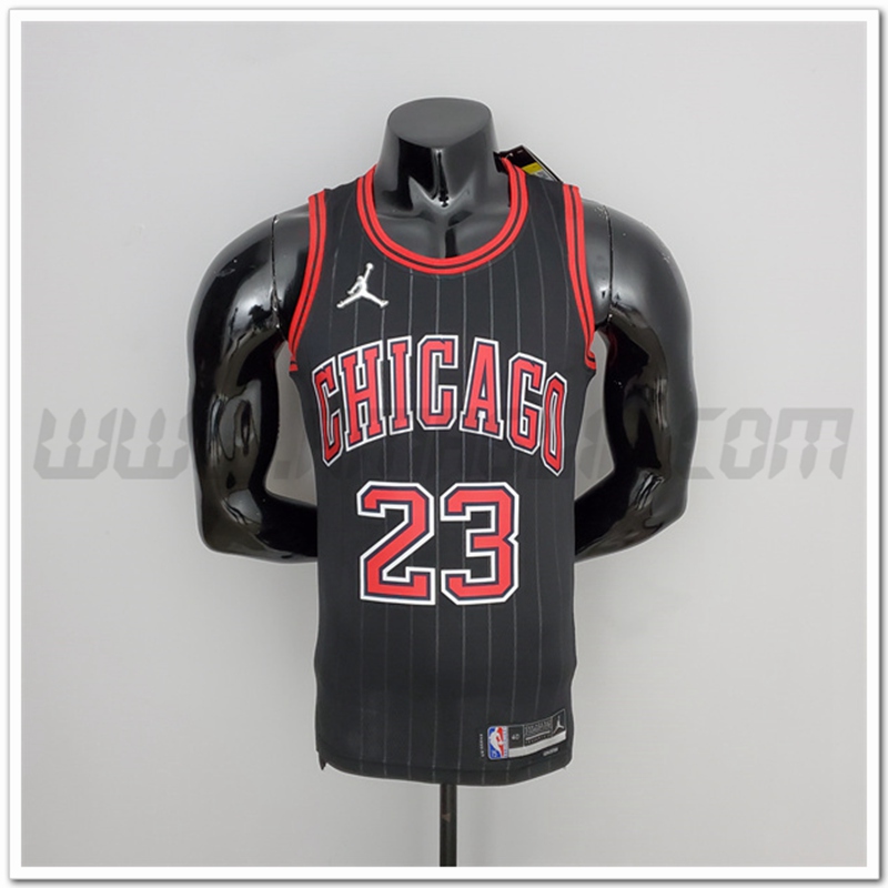 Maglia Chicago Bulls (Jordan #23) Nero 75°anniversario