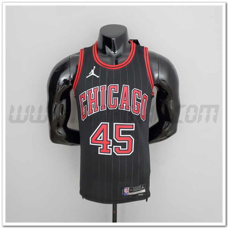Maglia Chicago Bulls (Jordan #45) Nero 75°anniversario