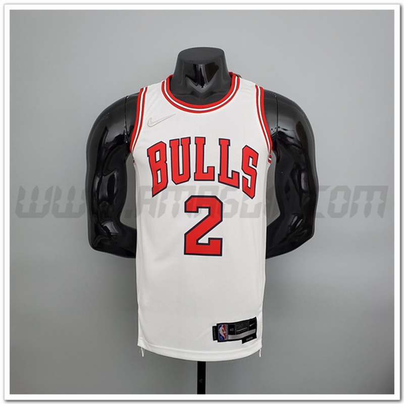 Maglia Chicago Bulls (Ball #2) Bianco 75°anniversario