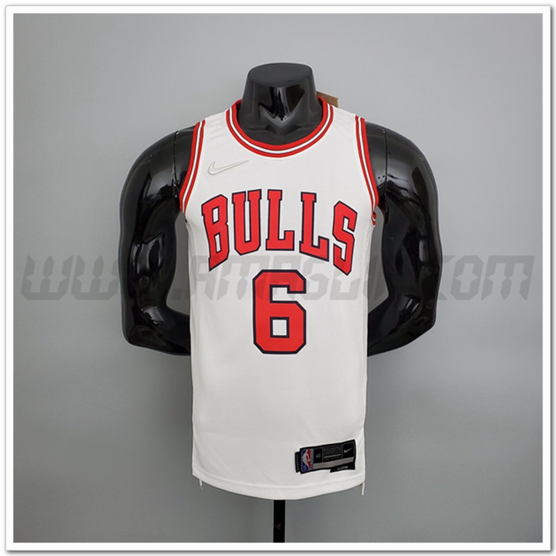 Maglia Chicago Bulls (Caruso #6) Bianco 75°anniversario
