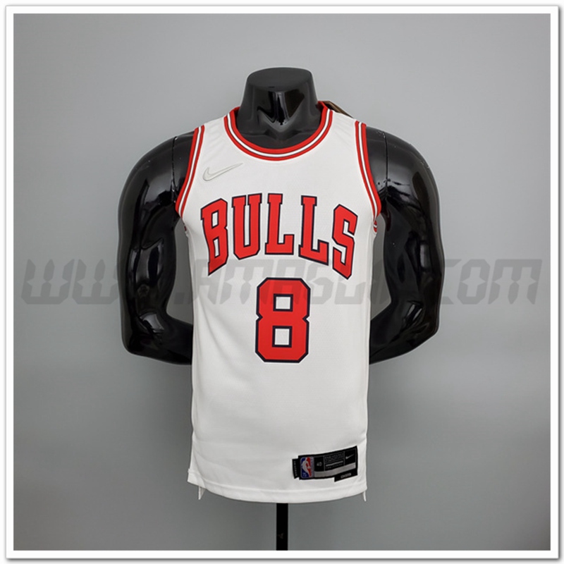 Maglia Chicago Bulls (LaVine #8) Bianco 75°anniversario