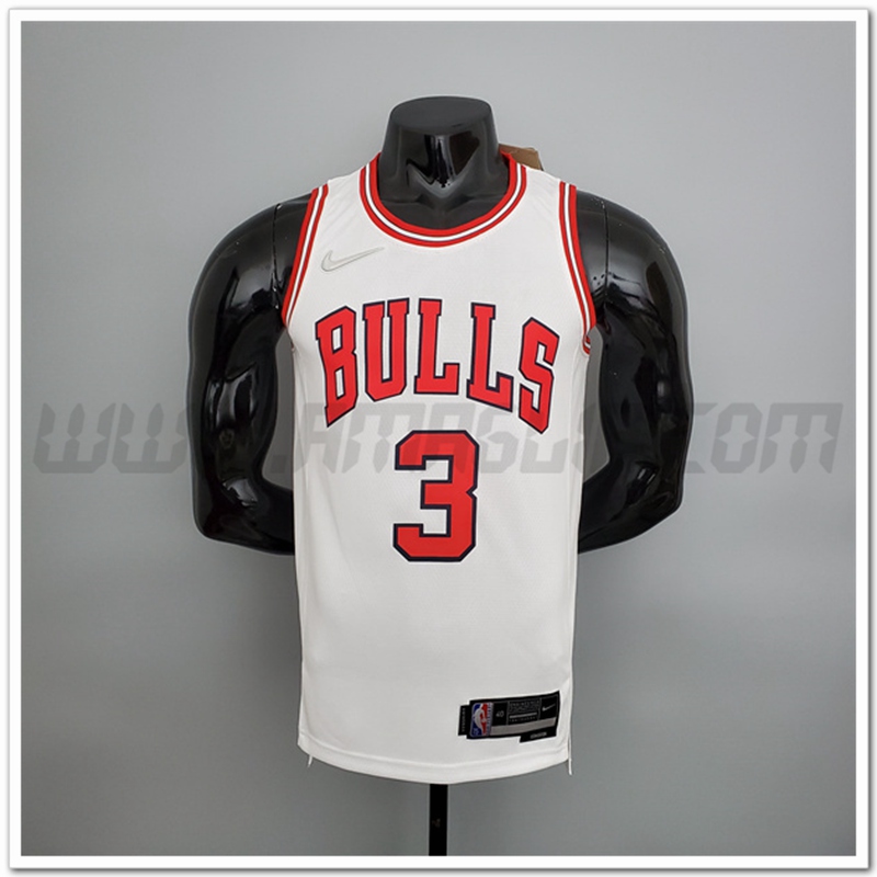 Maglia Chicago Bulls (Wade #3) Bianco 75°anniversario