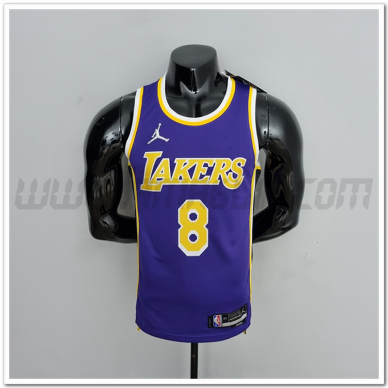 Maglia Los Angeles Lakers (Bryant #8) Porpora 75°anniversario