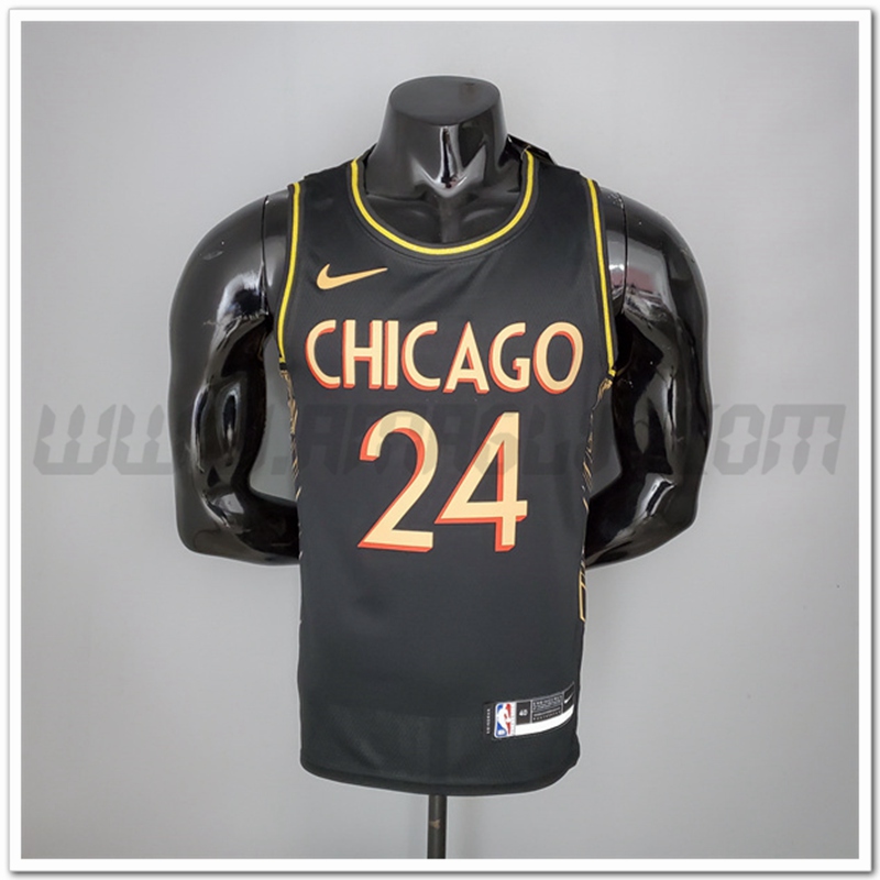 Maglia Chicago Bulls (Markkanen #24) Nero Team Citta