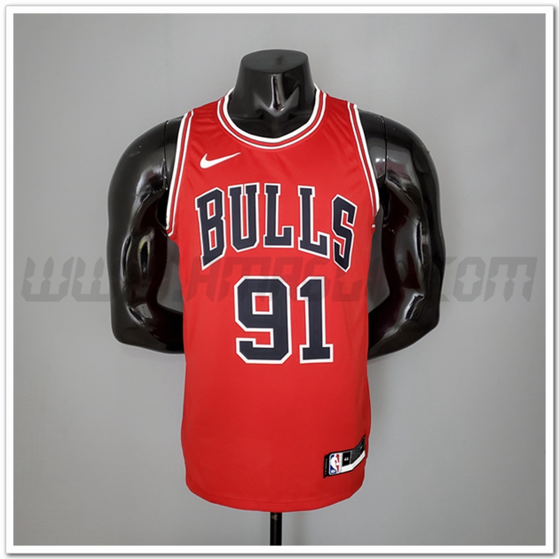 Maglia Chicago Bulls (Rooman #91) Rosso