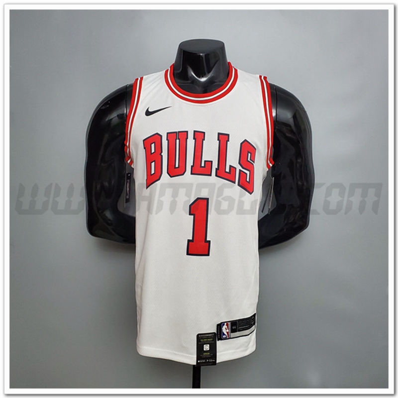 Maglia Chicago Bulls (Rose #1) Bianco