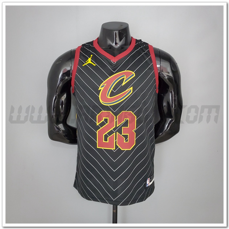 Maglia Cleveland Cavaliers (James #23) 2021 Nero Jordan Theme Limitata