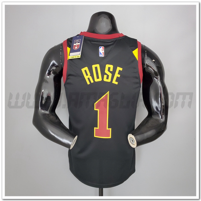 Maglia Cleveland Cavaliers (Rose #1) 2021 Nero Jordan Theme Limitata