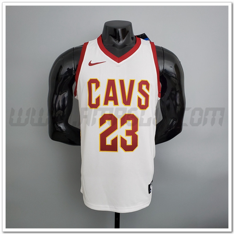 Maglia Cleveland Cavaliers (James #23) Bianco