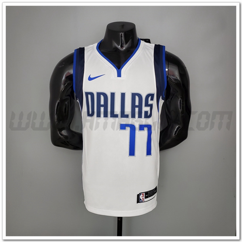 Maglia Dallas Mavericks (Doncic #77) Domicile Bianco