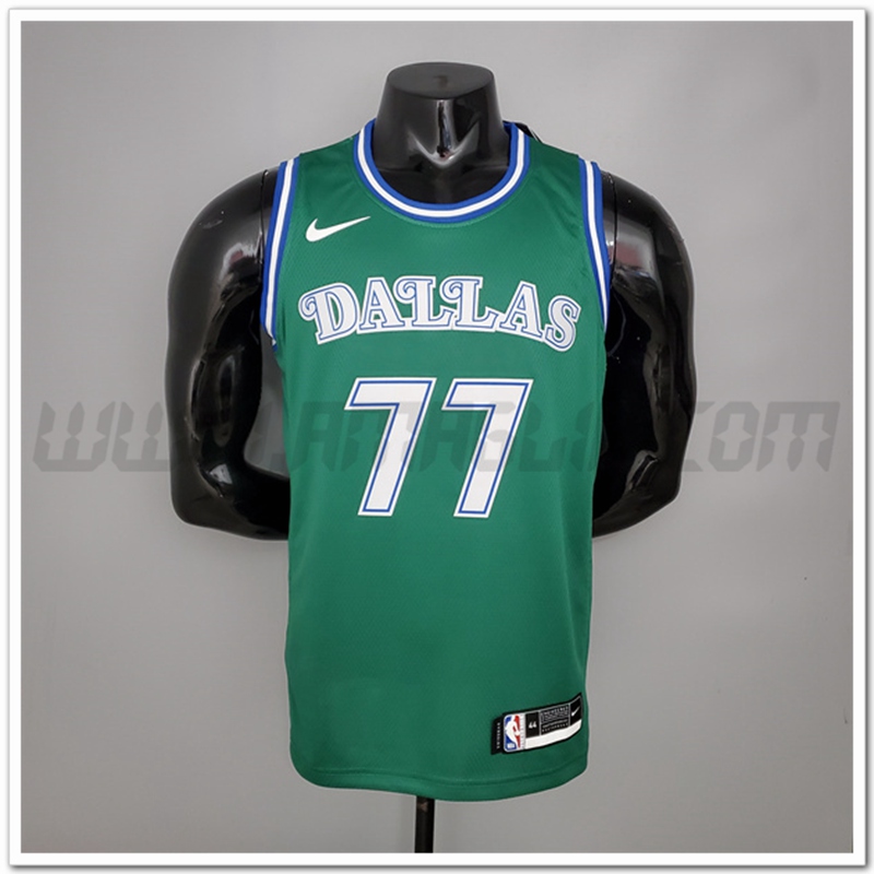 Maglia Dallas Mavericks (Doncic #77) Retro Verde