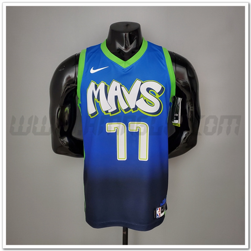 Maglia Dallas Mavericks (Doncic #77) Blu Idol