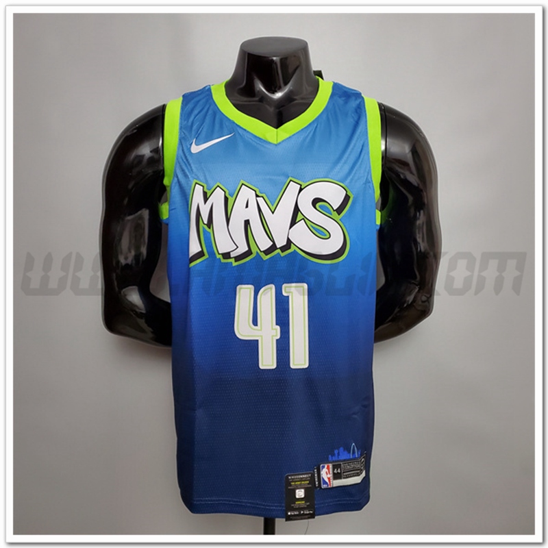 Maglia Dallas Mavericks (Nowitzki #41) Blu Idol