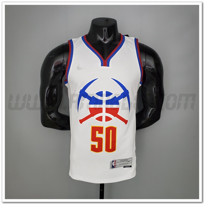 Maglia Denver Nuggets (Gordon #50) 2021 Bianco Bonus Edition