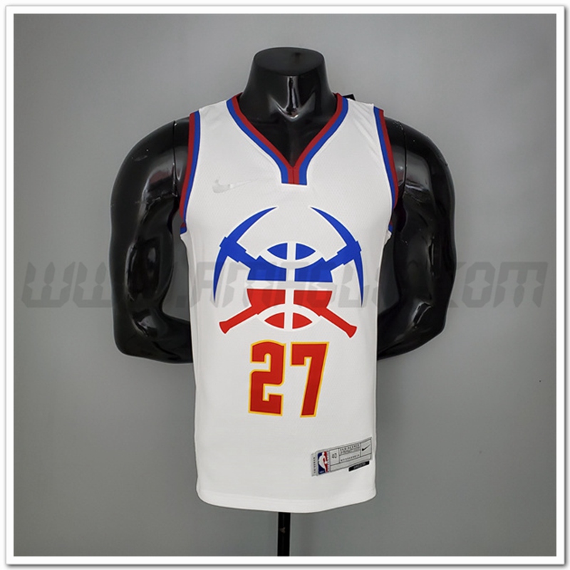 Maglia Denver Nuggets (Murray #27) 2021 Bianco Bonus Edition