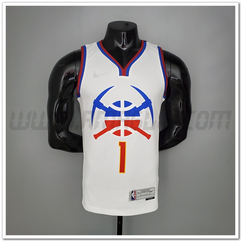 Maglia Denver Nuggets (Porter Jr.#1) 2021 Bianco Bonus Edition