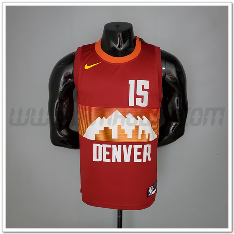 Maglia Denver Nuggets (Jokic #15) 2021 Rosso Citta