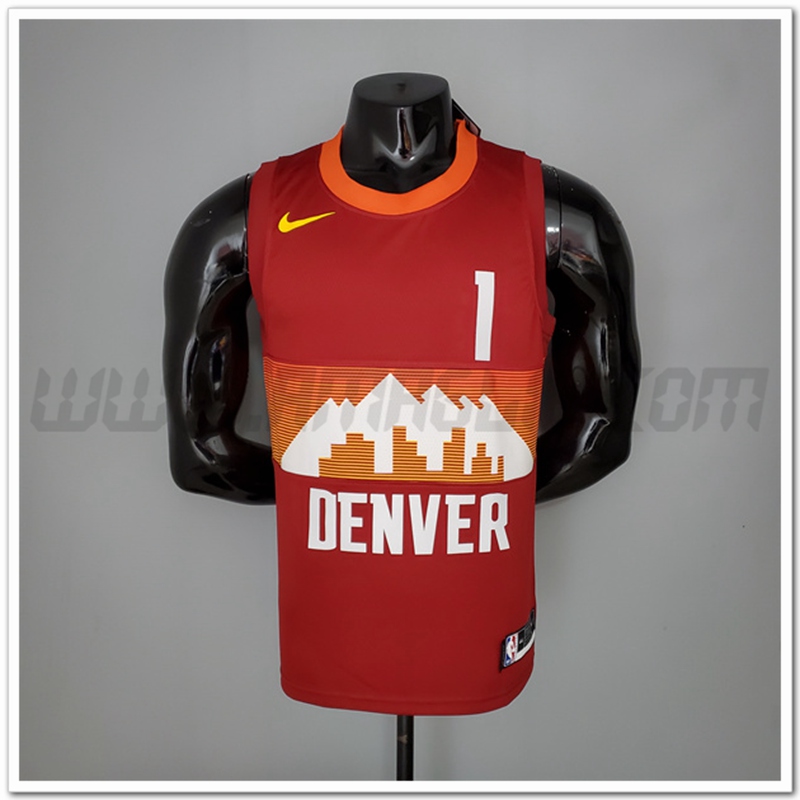 Maglia Denver Nuggets (Porter Jr.#1) 2021 Rosso Citta